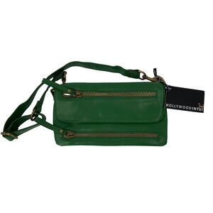 HOLLYWOOD Intuition by Jaye Hersh Shoulder Bag Green Faux Leather Purse